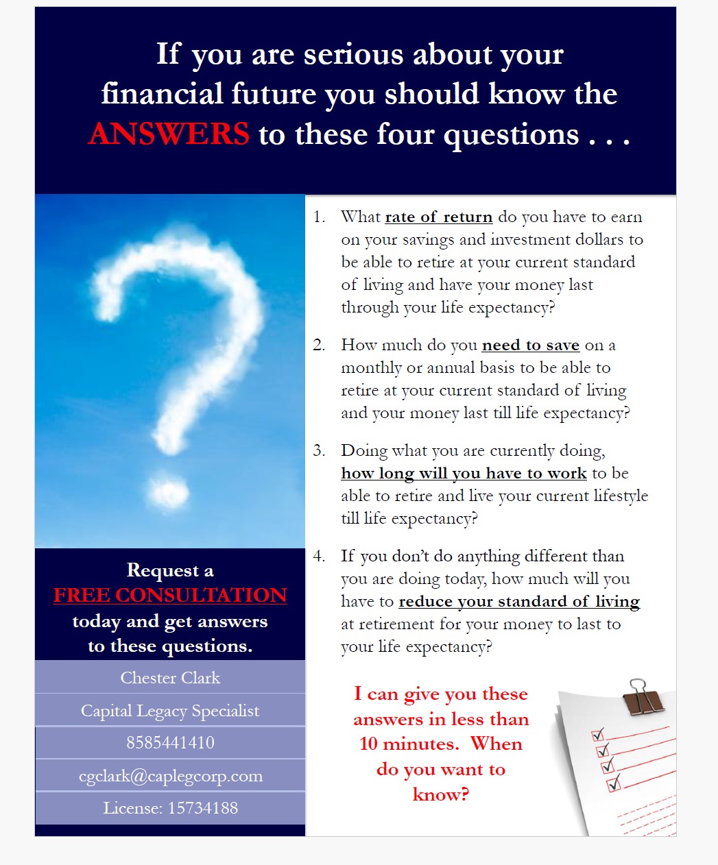 Four major financial questions everyone should know the answers to